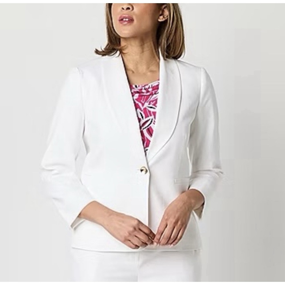 Black Label by Evan-Picone Women's 16 Linen‎ Blend  Classic Fit Suit Jacket NEW